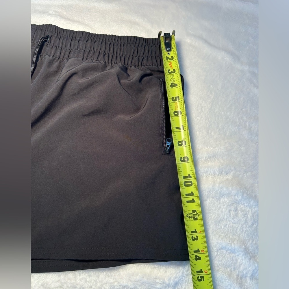 OP Black Elastic Waist and Drawstring Shorts with 3 zippered Pockets - Picture 5 of 7